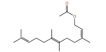 (Z,E)-3,6,7,11-Tetramethyl-2,6,10-dodecatrienyl acetate